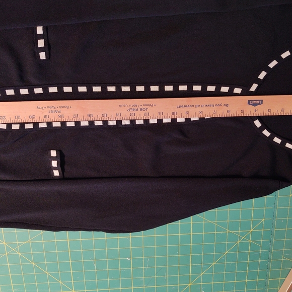 GRACE Elements Size L Black Stretch Ribbed 3 Piece Set Jacket Pencil Skirt Tank - Picture 12 of 14